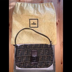 Good condition vintage Fendi Zucca baguette  bag